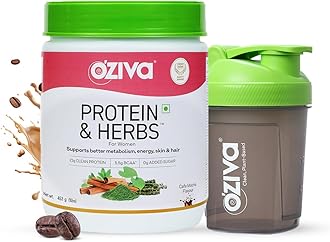 Protein & Herbs for Women (Cafe Mocha) I Manage Weight, Energy & Metabolism | Clean Protein, Shatavari, Green Tea I No Added Sugar, 1lbs + Shaker