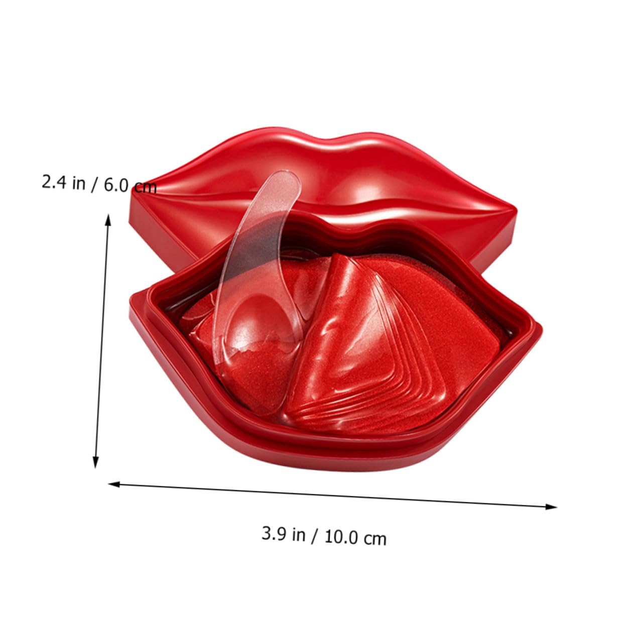 Lippenmaske 60 Stück Allantoin, Rot, Feuchtigkeitsspendend