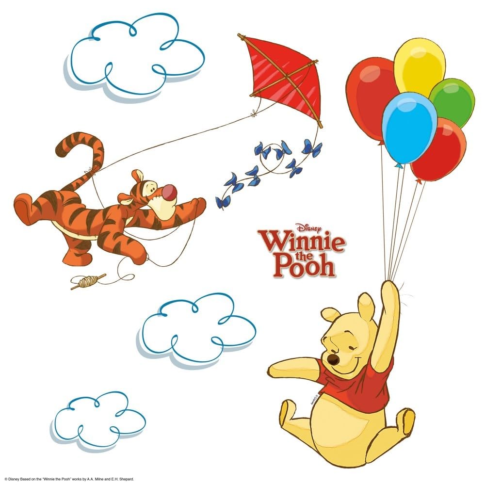 Komar 16403 Disney Winnie The Pooh Freestyle Deco Window Sticker - Multi-Colour (13-Piece)