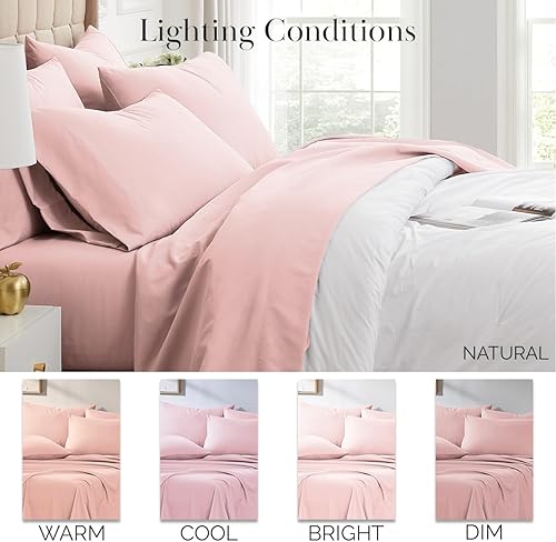 Miniatura 4 de Southshore Fine Living, Inc. Juego de sábanas tamaño California King de 21 pulgadas, 6 piezas de bolsillo profundo tamaño California King, ropa de