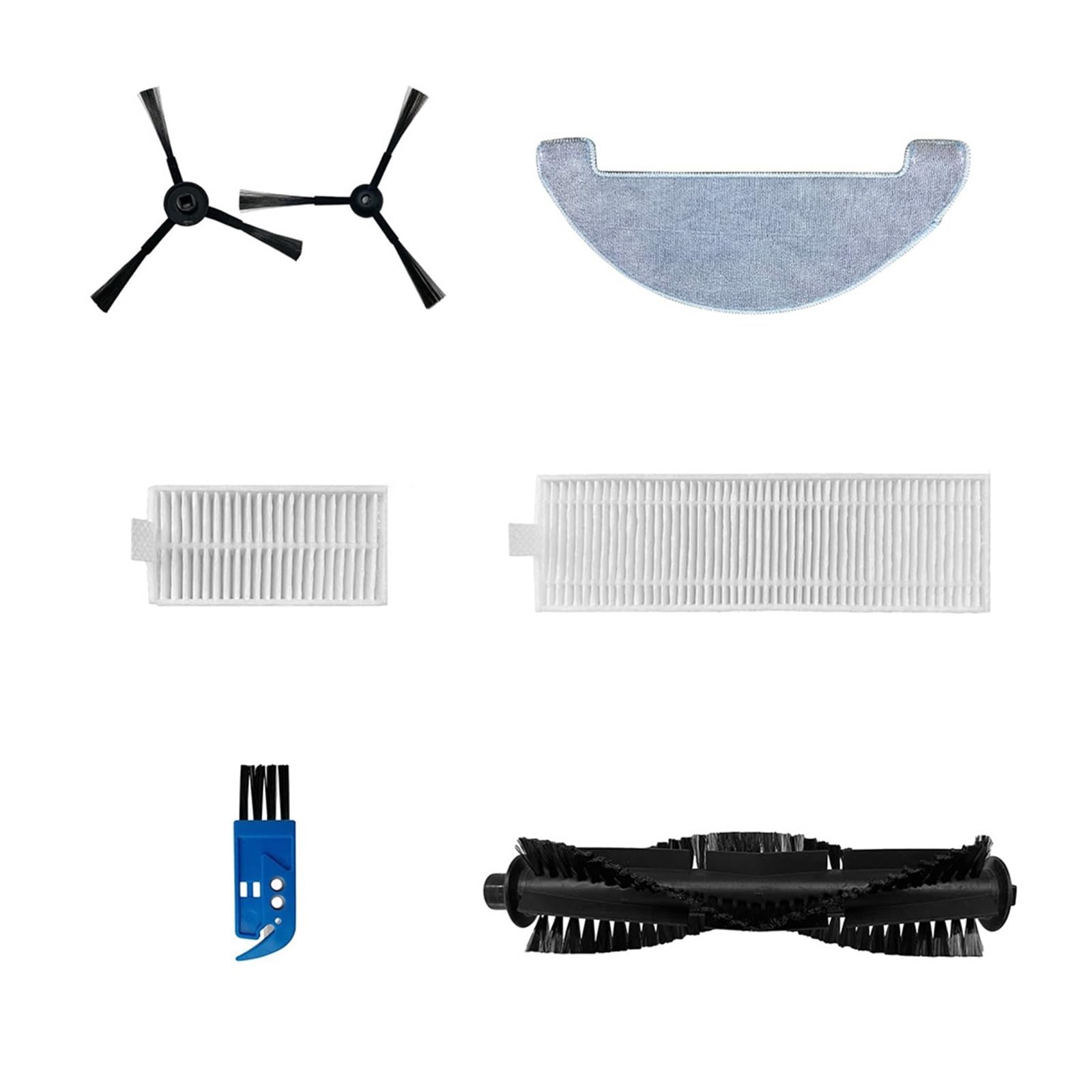 McbeAn Rollo de Filtro HEPA, Cepillo Principal, Cepillo Lateral, paño de mopa, Kit de Trapo Compatible con aspiradora robótica 360 P7, repuestos, filtros de Aire, Accesorios