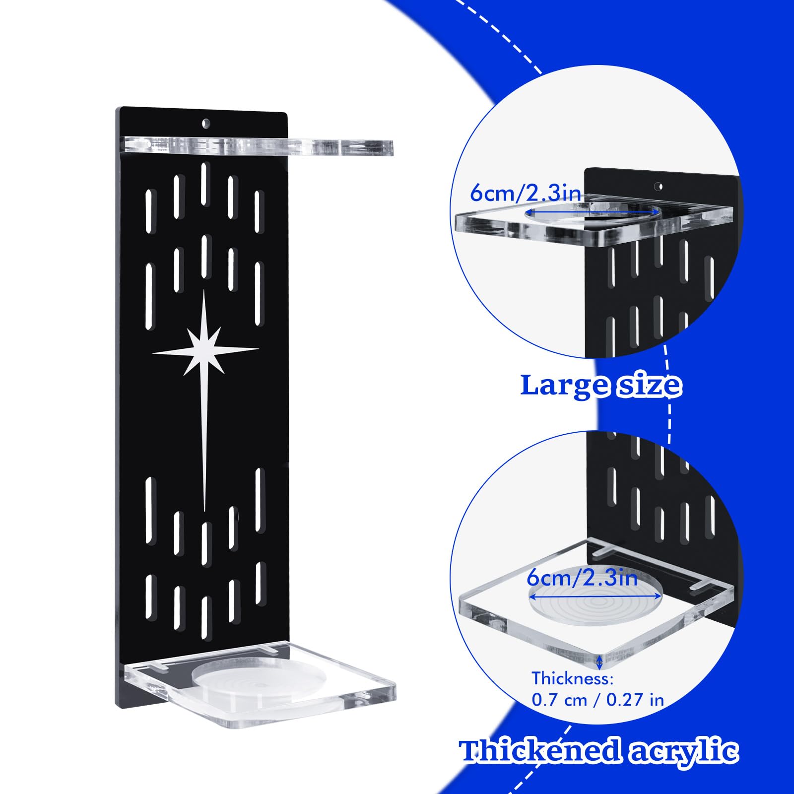 Lichtschwert-Wandhalterung, vertikal, dicker Acryl-Lichtschwertständer, Wandmontage, Säbel-Display-Rack für die meisten Griffe, Geschenk für Lichtschwert-Sammler
