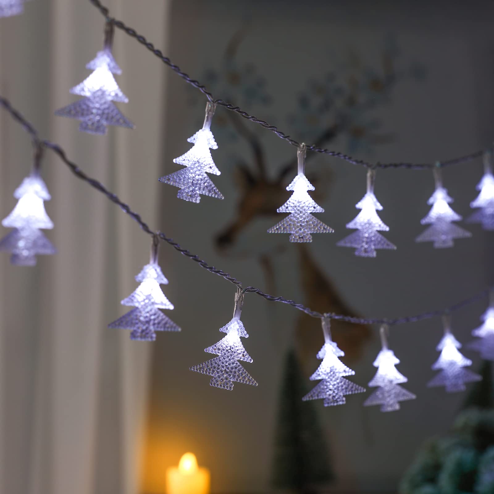 KAILEDI Christmas Lights, 40 LED Snowflake String Fairy Lights for Home