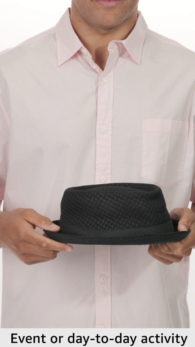 The Hat Depot Light Weight Classic Soft Cool Mesh Porkpie hat (S/M