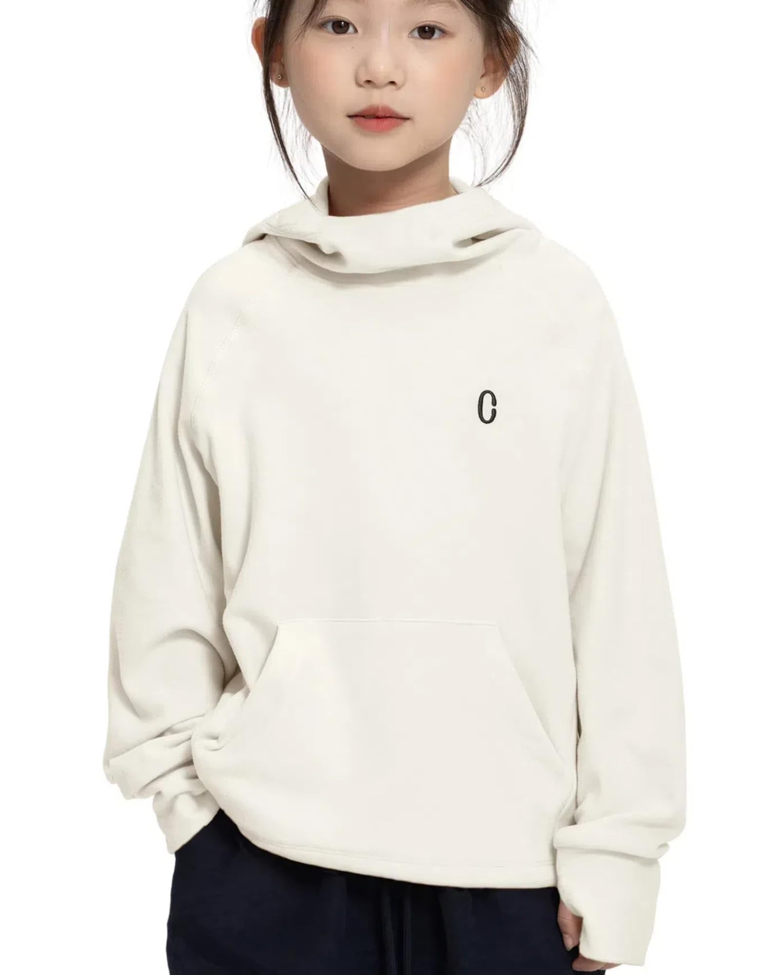 Rolanko Meisjes Zomerjas met Duimgaten Lange Mouw Zonnebescherming Sneldrogende Rits Hoodie Kinderen Uitslagbescherming Tops, Groen, 5-6 jaar
