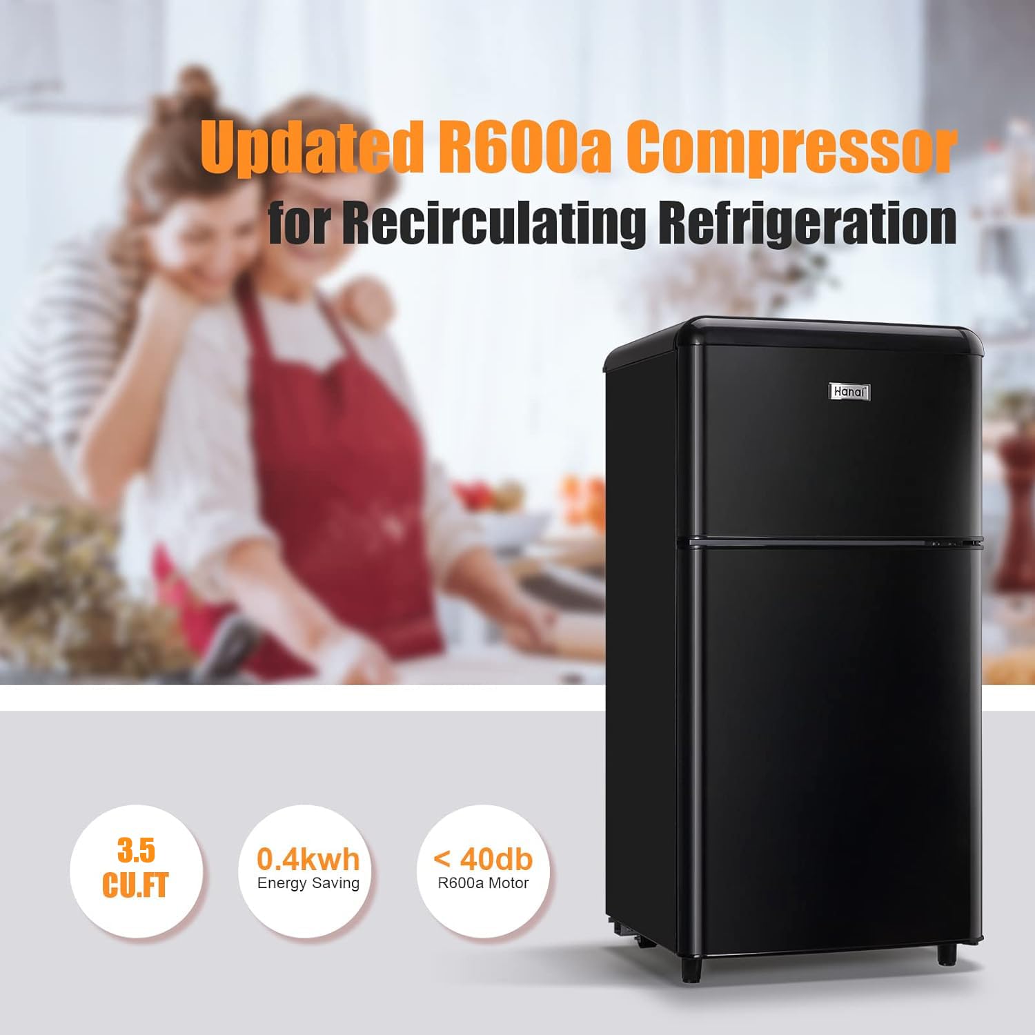 Amazon.com: Compact Refrigerator 3.5 Cu.Ft WANAI Classic Retro 