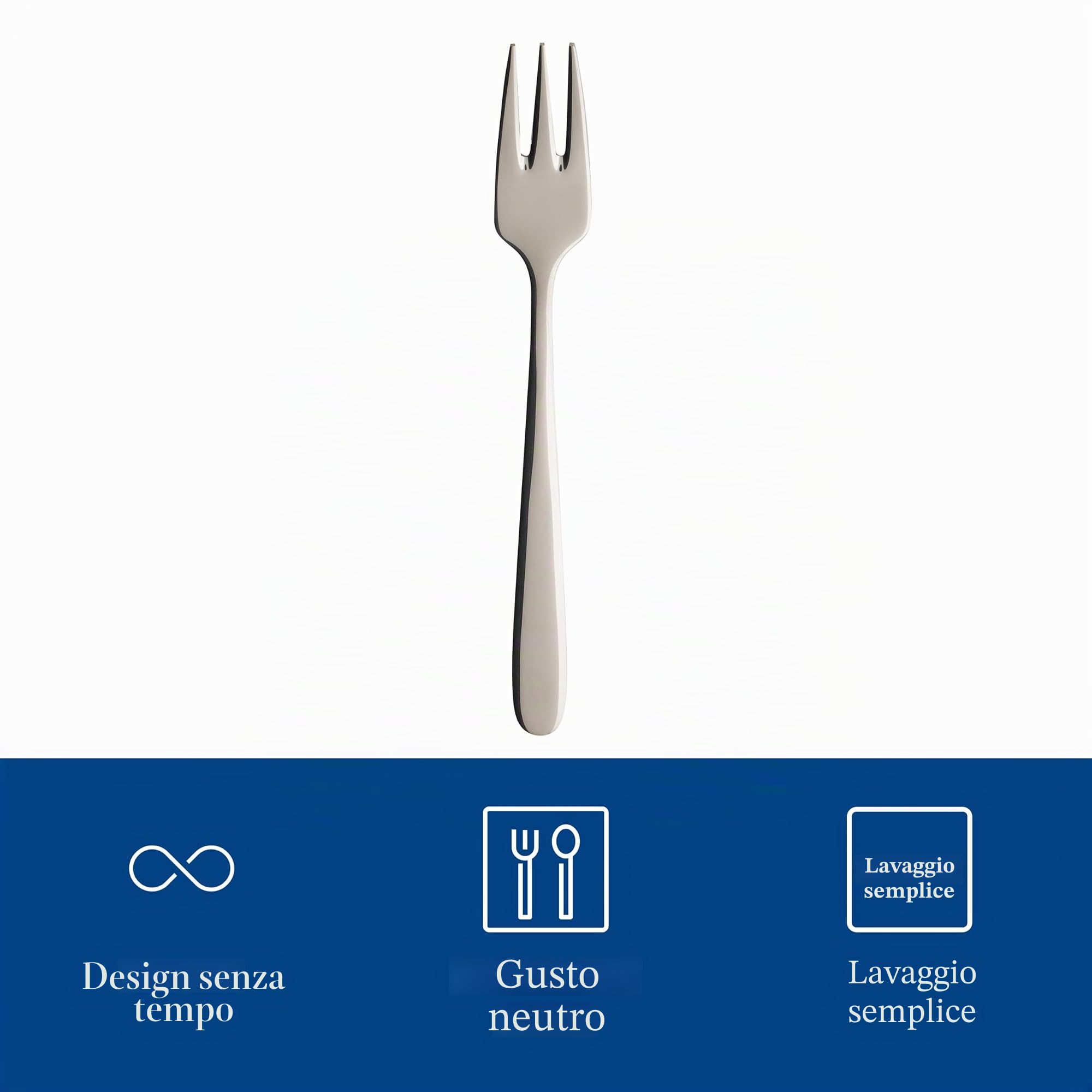Villeroy & Boch Daily Line Set Forchettina Dolce, Acciaio Inossidabile 18/10, 147 mm