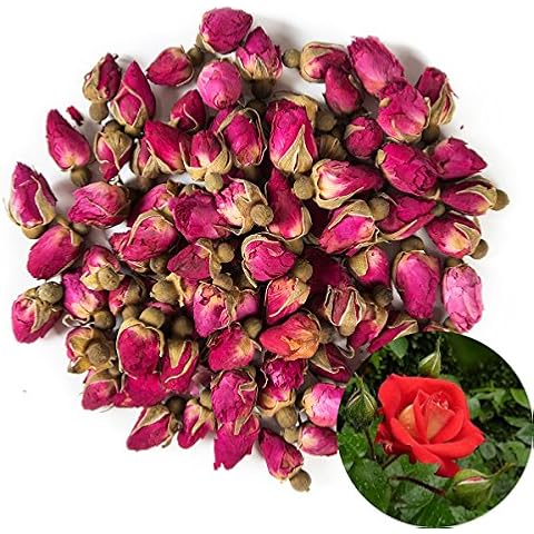 TooGet Red Rose Buds Flower Herbal Tea Fragrant Rosebuds Loose Leaf Tea, Culinary Food Grade - 115g Cover