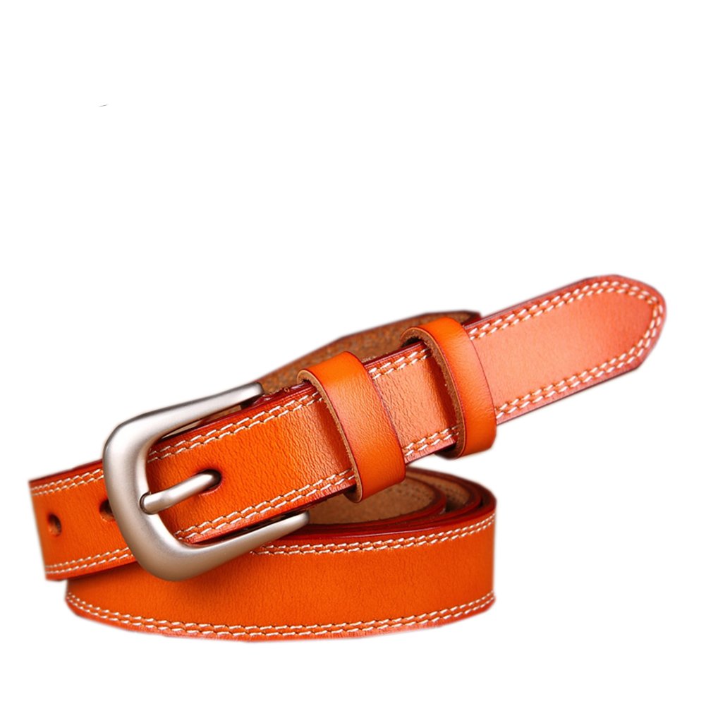 Women Belt Genuine Leather Leisure Narrow Fashion Pin Buckle Belt 43