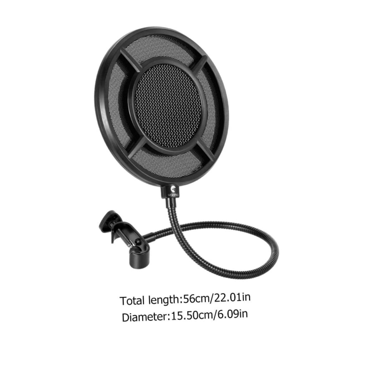 GALPADA 1Pc Microphone Shield Filter Rotatable Mic Cover for Studio and Broadcasting Black for Recording Singing and Professional Use Durable and Easy to Install
