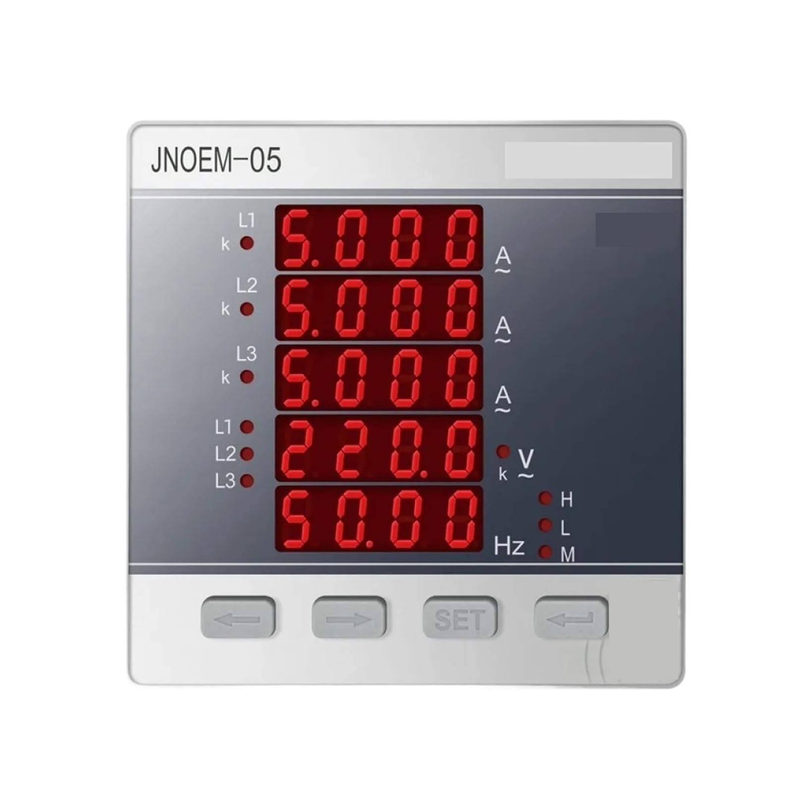 Ampèremètre voltmètre AC 220V 380V indicateur de fréquence LED triphasé JNOEM-05 - 3