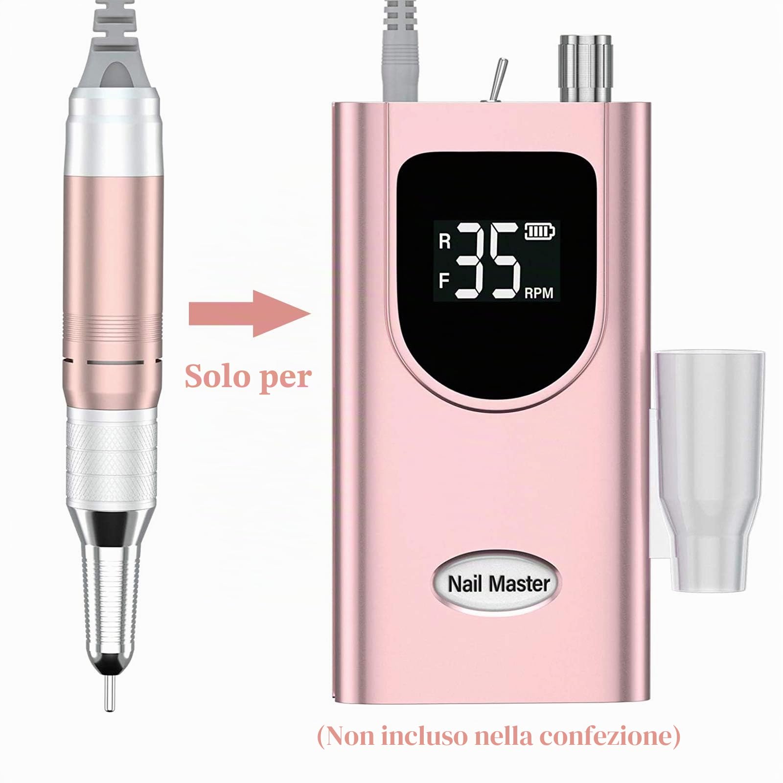 Delanie Manipolo per Fresa per Unghie Sostituibile Oro Rosa(Solo il manipolo)