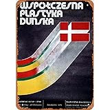 Zuhhgii Affiche de film au design danois contemporain rétro en étain 20,3 x 30,5 cm, affiche de film d'art classique de télévision affiches de musique, affiches de musique, affiches de magasin