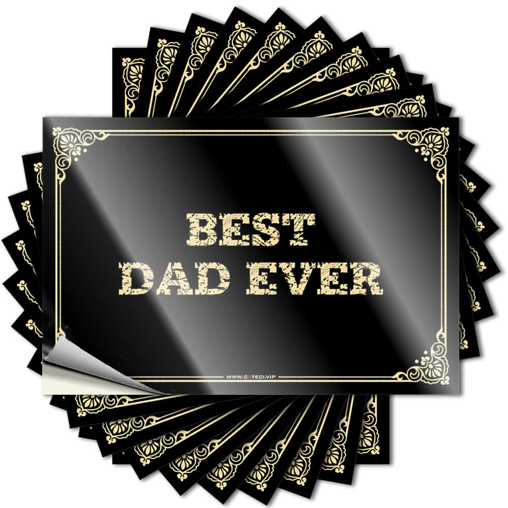 Best Dad Ever Custom Vintage - Fun Decal Self Adhesive Sticker(8X12CM)