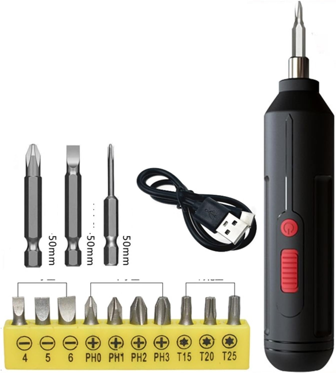 Screwdriver, Electric Screwdriver Rechargeable Cordless Powerful Impact Drill Screw Driver,repairing electrical