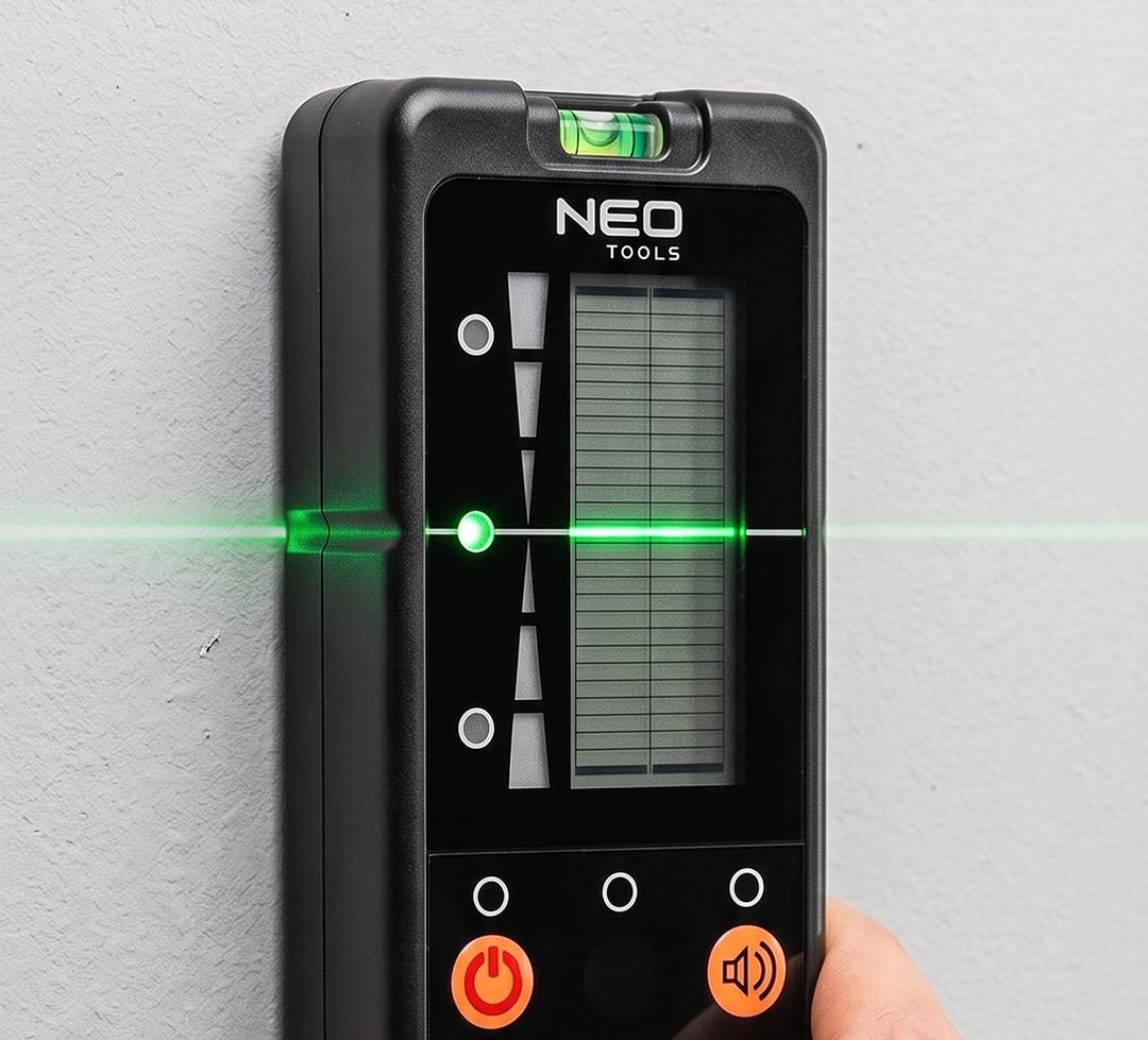 NEO TOOLS Odbiornik laserowy detektor 50 m do lasera krzyżowego 10K IP54