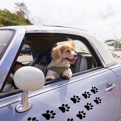 Miniatura 4 de Pegatinas de pata de gato, calcomanía de pared con estampado de perro, calcomanía de vinilo para ventana, bolsa de papel de patrulla de cocina,