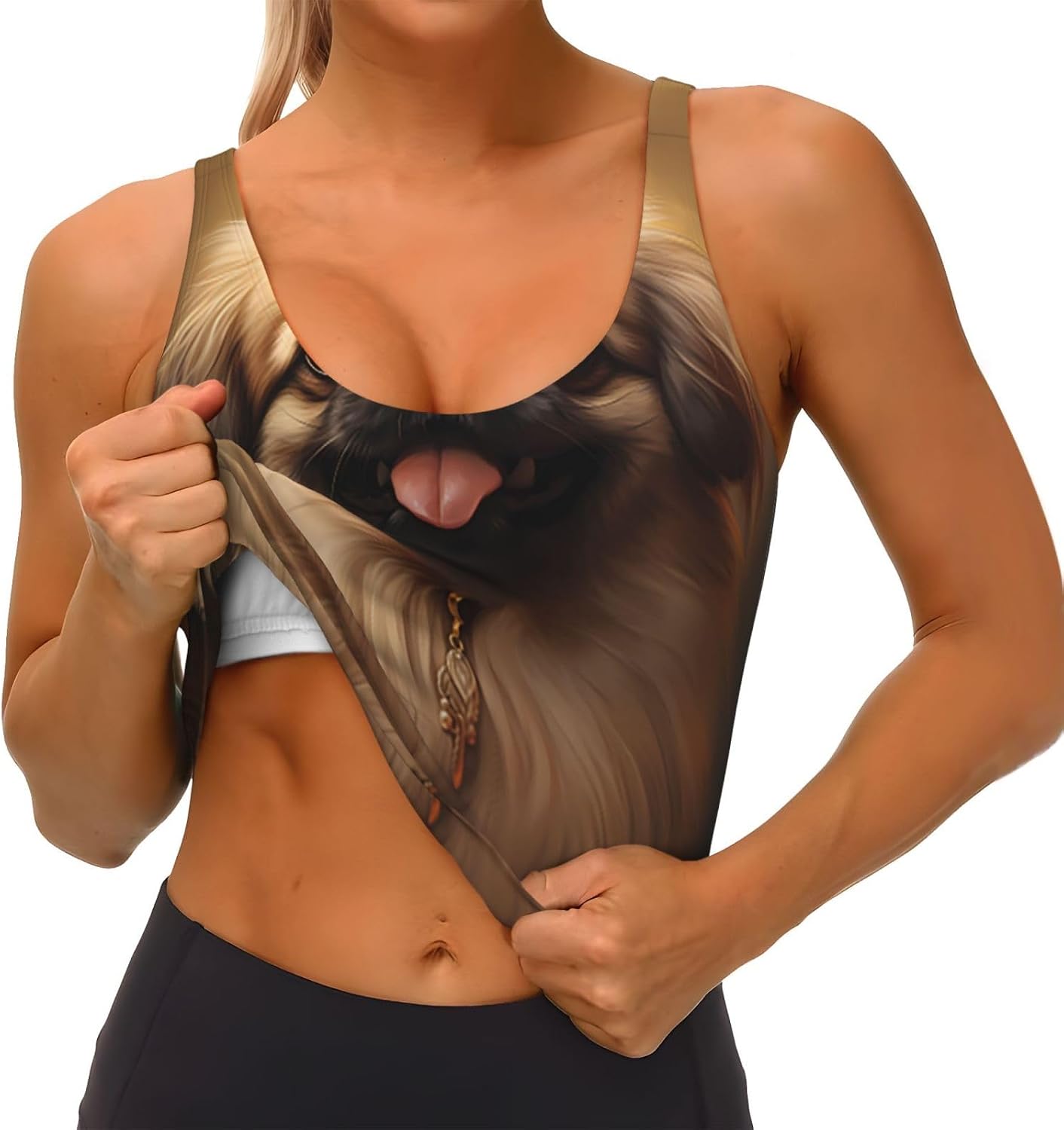 Charming Pekingese Women's Sports Bras - High Support Workout Tops for Women