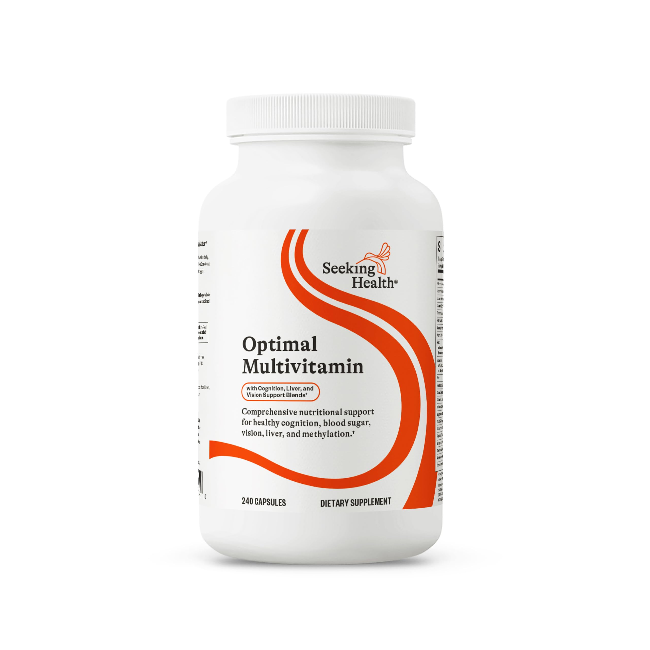 Optimal Multivitamin, Active B Vitamins and L-5-MTHF, Riboflavin, B6, Bioavailable Folate and B12, CoQ10, Methylation Support, Vegetarian (240 Capsules)