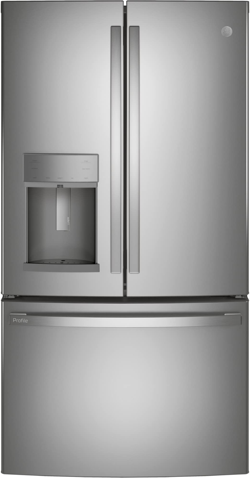 GE PROFILE PYE22KYNFS 36" Counter-Depth Bottom Freezer with French Door Twin Chill Evaporator Quick Space Shelf and LED Lighting in Fingerprint Resistant Stainless Steel