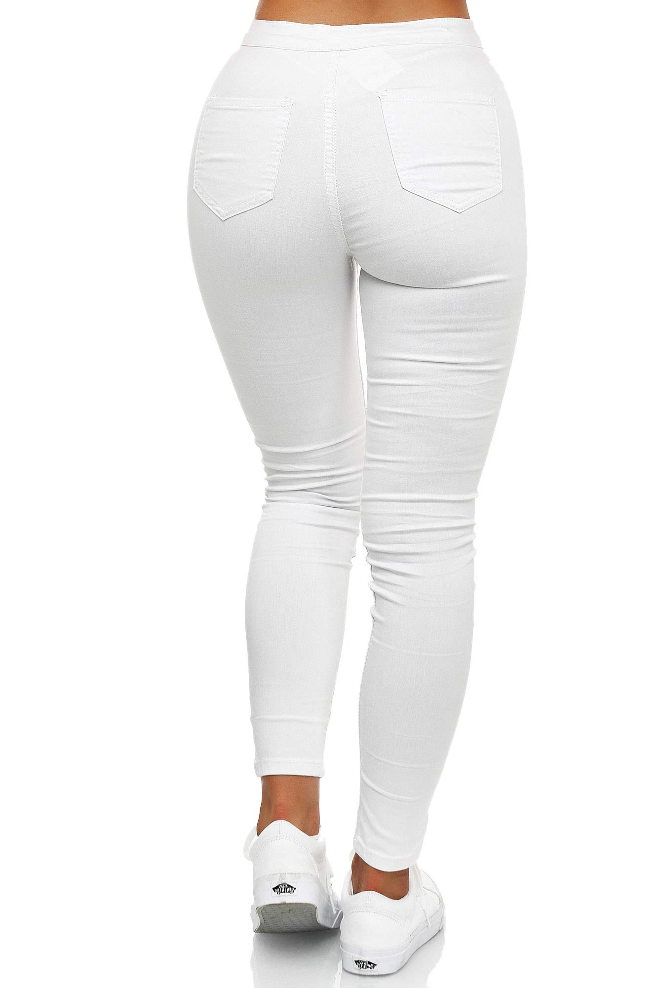 Elara Damen Jeans High Waist Slim Fit Chunkyrayan