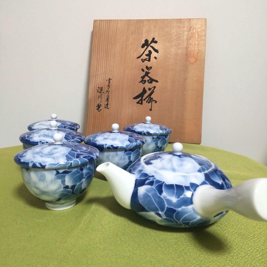 Amazon | 高級 深川製磁 古代バラ 急須 宮内庁御用達 品 蓋付 湯飲み
