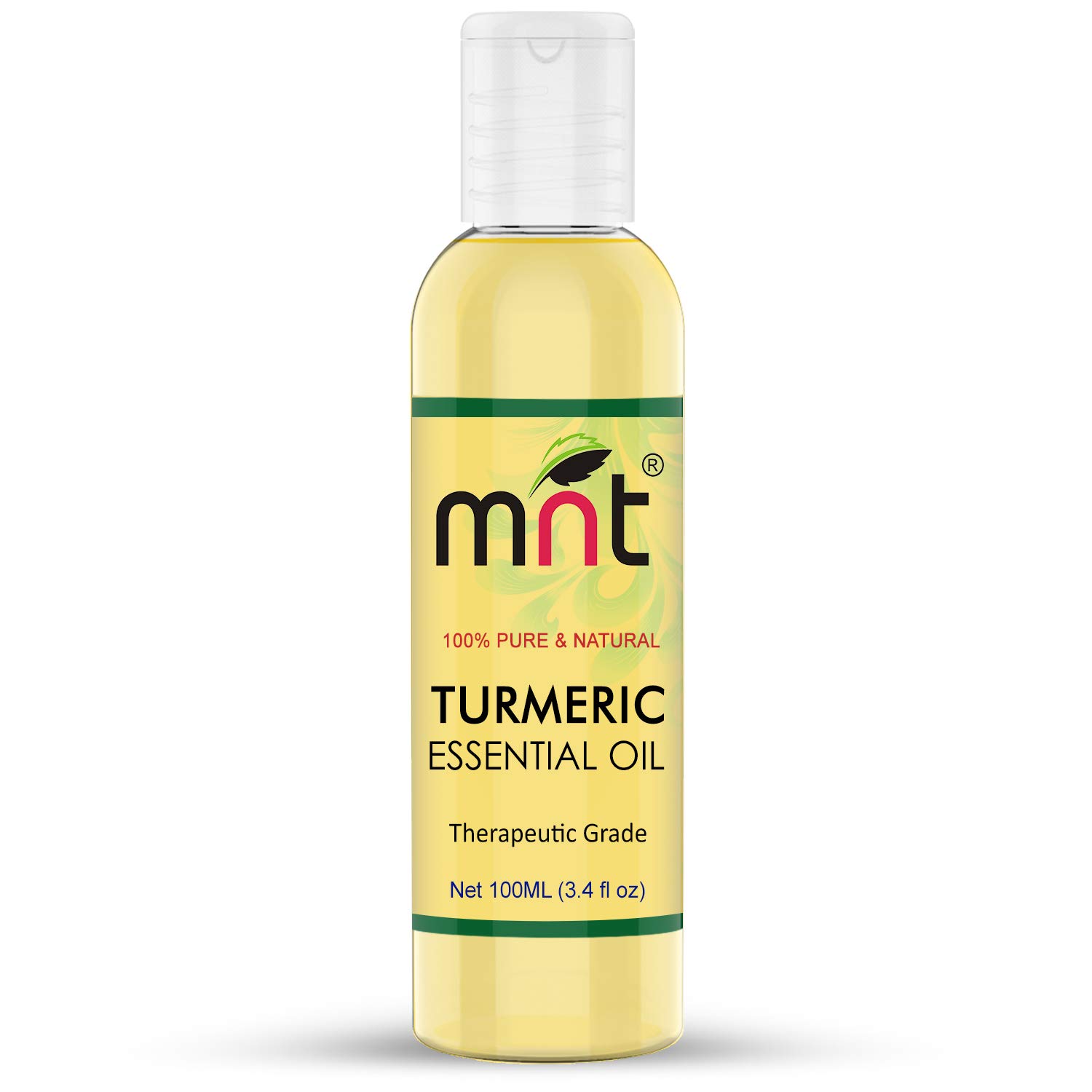 MNT Turmeric Essential Oil - 100% Pure & Natural Finest Grade Oil for Skin Whitening & Lightening, Hair Growth, Body Massage and Aromatherapy (100ML)