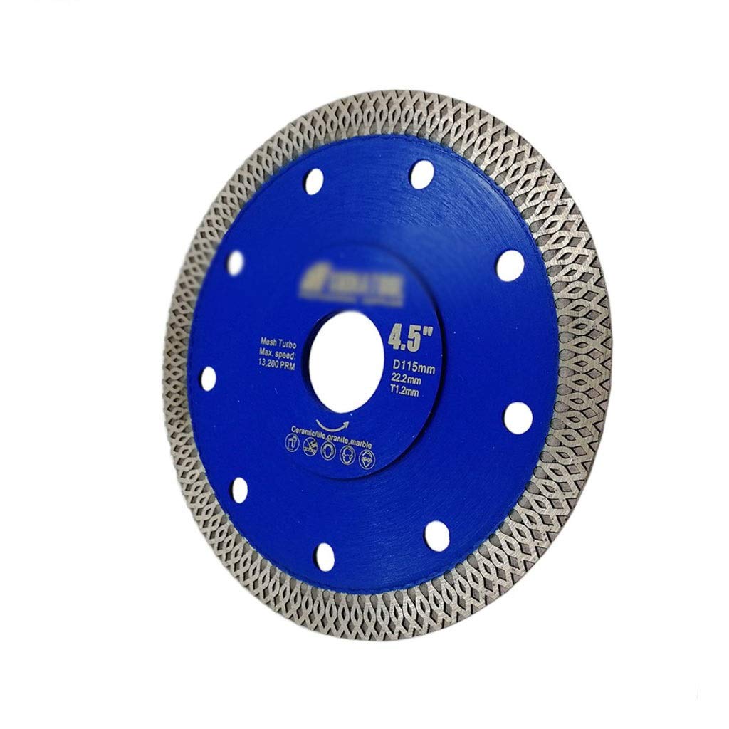 Hojas de sierra circular para acabado ultrafino Disco de corte de diamante sinterizado prensado en caliente de 1 pieza X Hoja de sierra circular de segmento de borde turbo de malla Dia 4.5 "5" 7 " Hoj