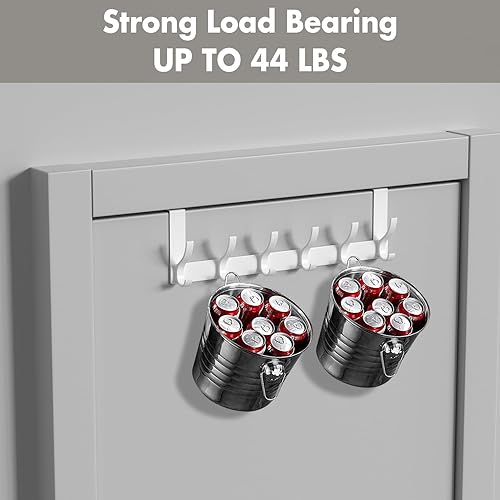 Miniatura 4 de Ganchos para colgar sobre la puerta, 12 ganchos para colgar sobre la puerta, 15.5 pulgadas de largo x 4.5 pulgadas de alto, perchero para colgar