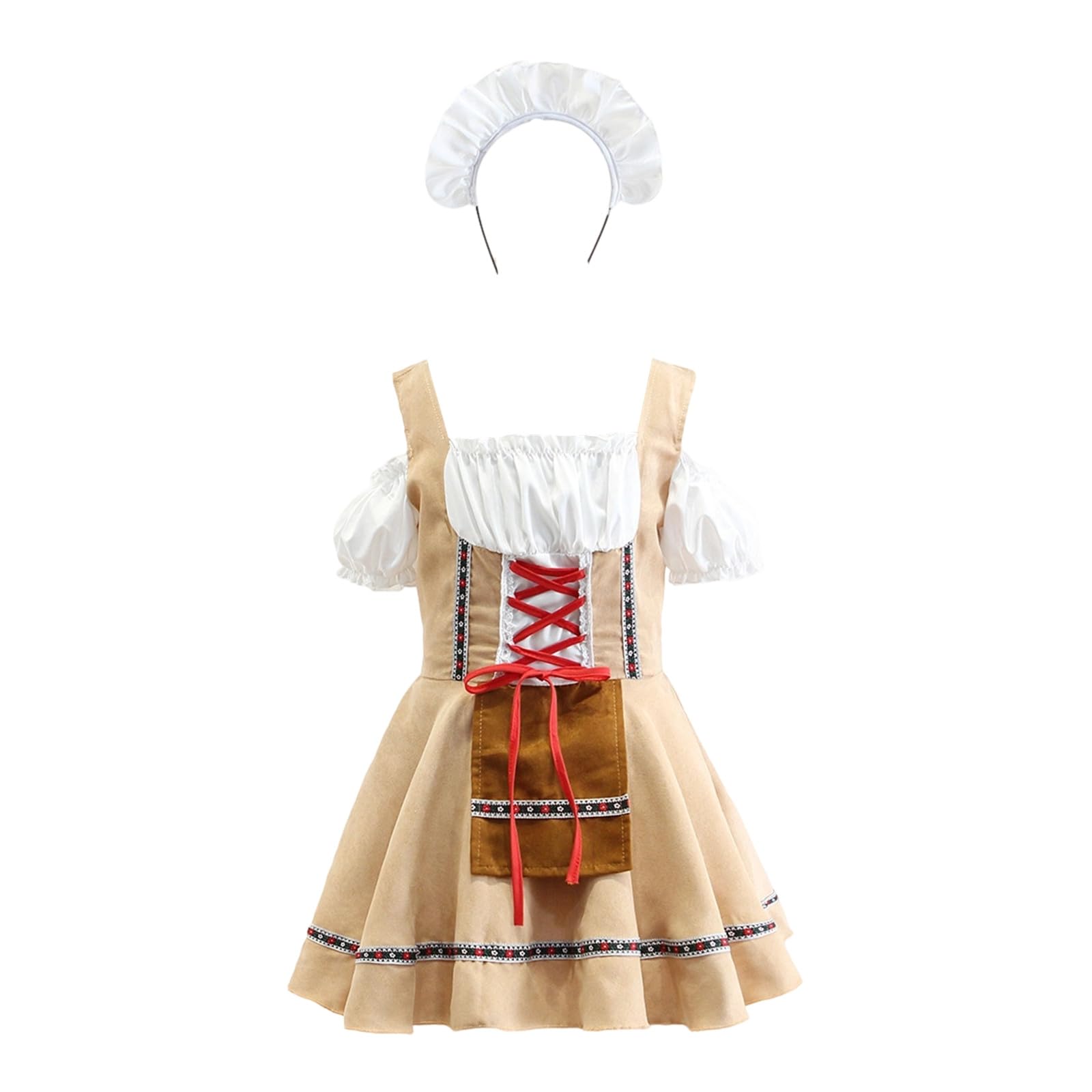 Generisch Mädchen Dirndl Oktoberfest Kinder Outfit Mädchen, Für Oktoberfest Kirchweih Hochzeit Sonntagausflug Kostüm Kinder Bayerisches Bierfest Trachten Dirndlkleid