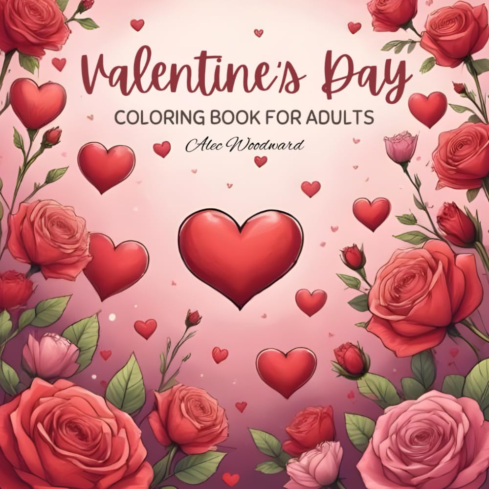 Valentine’s Day Coloring Book for Adults: Beautiful Heart, Relaxing Designs, and Stress Relief
