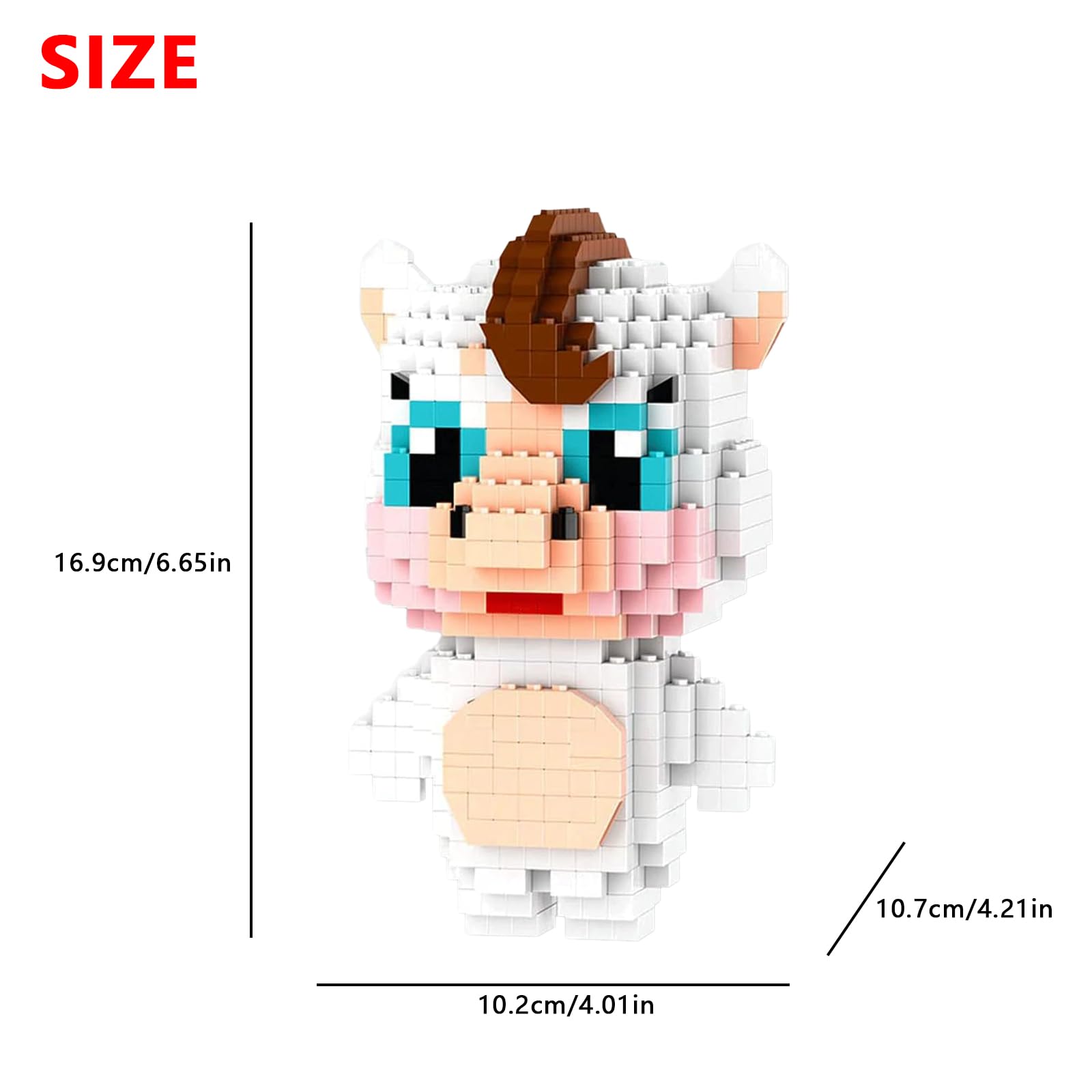 Larcele Micro Building Blocks Animal Set, DIY Mini 3D Building Toy Bricks,1115 Pieces KLJM-10 (Horse) - Image 2