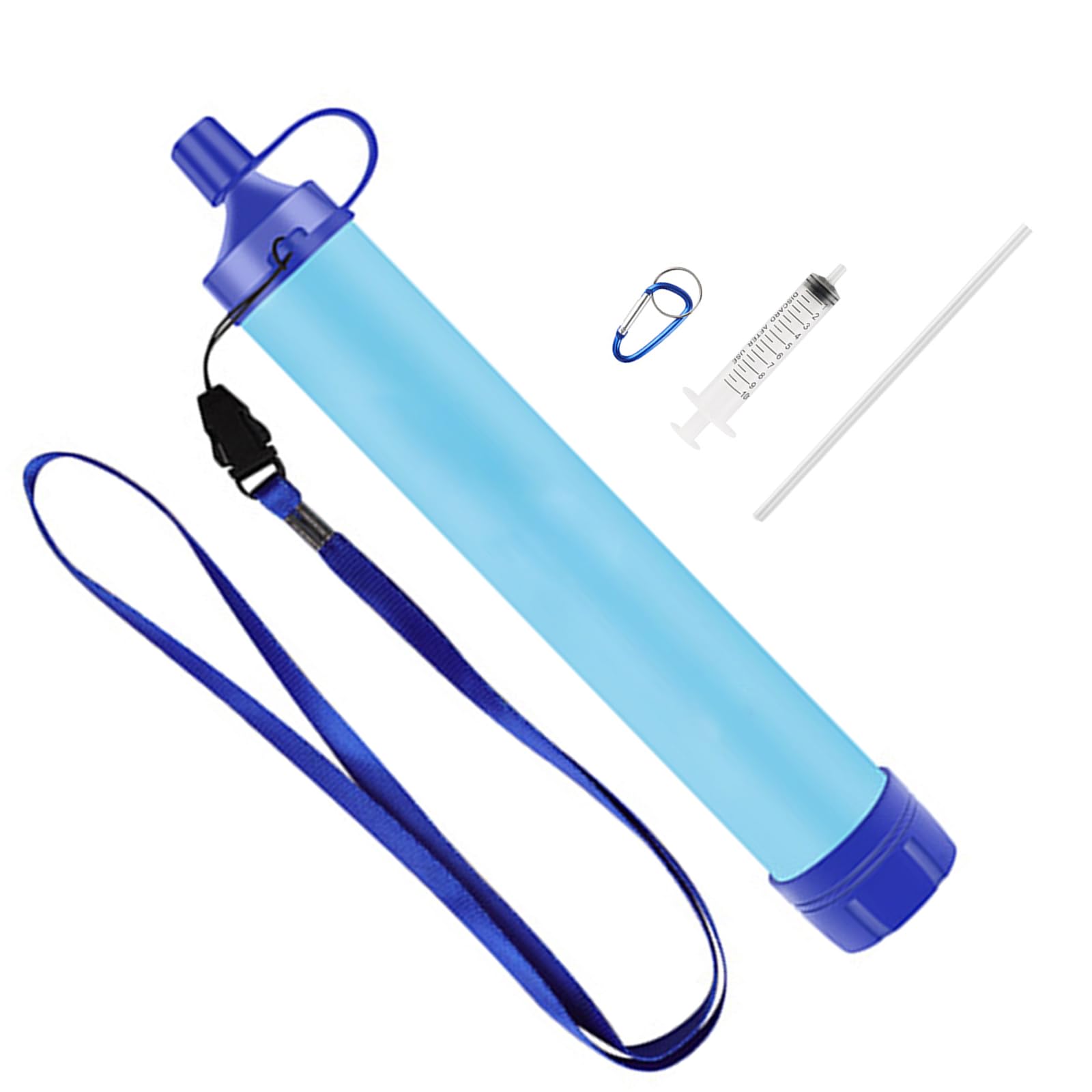 Outdoor Personal Water Filter Straw, Water Filtration Straw Emergency Survival Equipment Personal Water Purifier for Hiking,Camping,Travel,and Emergency Preparedness