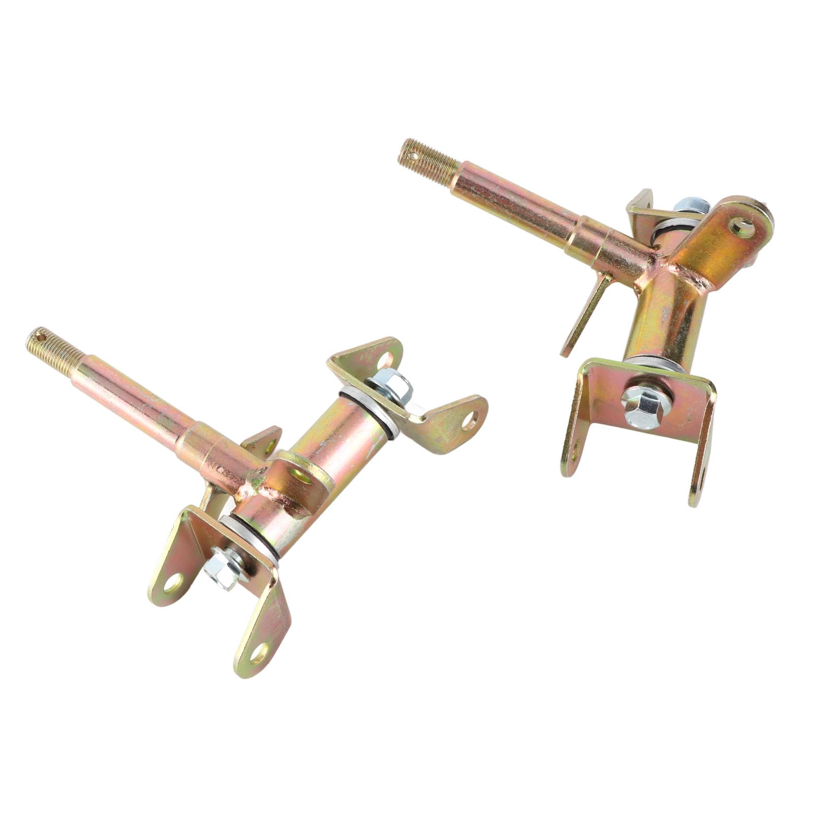 Aramox Przednia Zwrotnica Kierownicy Para Wrzecion Stop Metali Średnica Wewnętrzna 17 Mm Zwrotnica Kolumny Kierowniczej do Hamulca Bębnowego ATV 4-kołowe Gokarty 50 Cm3 Lewe i Prawe Przednie Koła