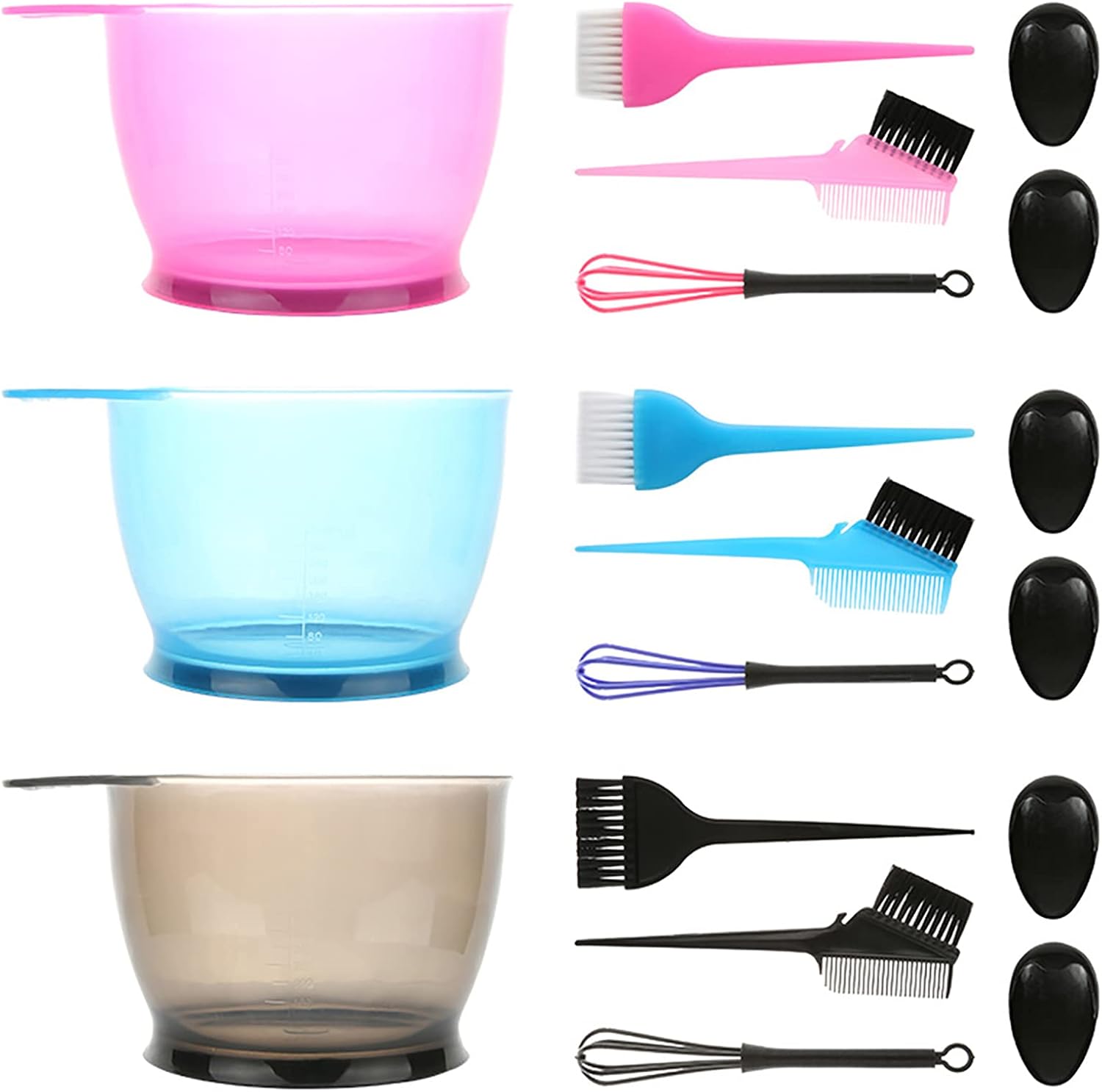 Galapara 5PCS Hair Dye Color Brush and Bowl Set,5PCS Hair Dye Color Brush and Bowl Set Ear Caps Dye Mixer Hair Tint Dying Coloring Applicator : Beauty & Personal Care