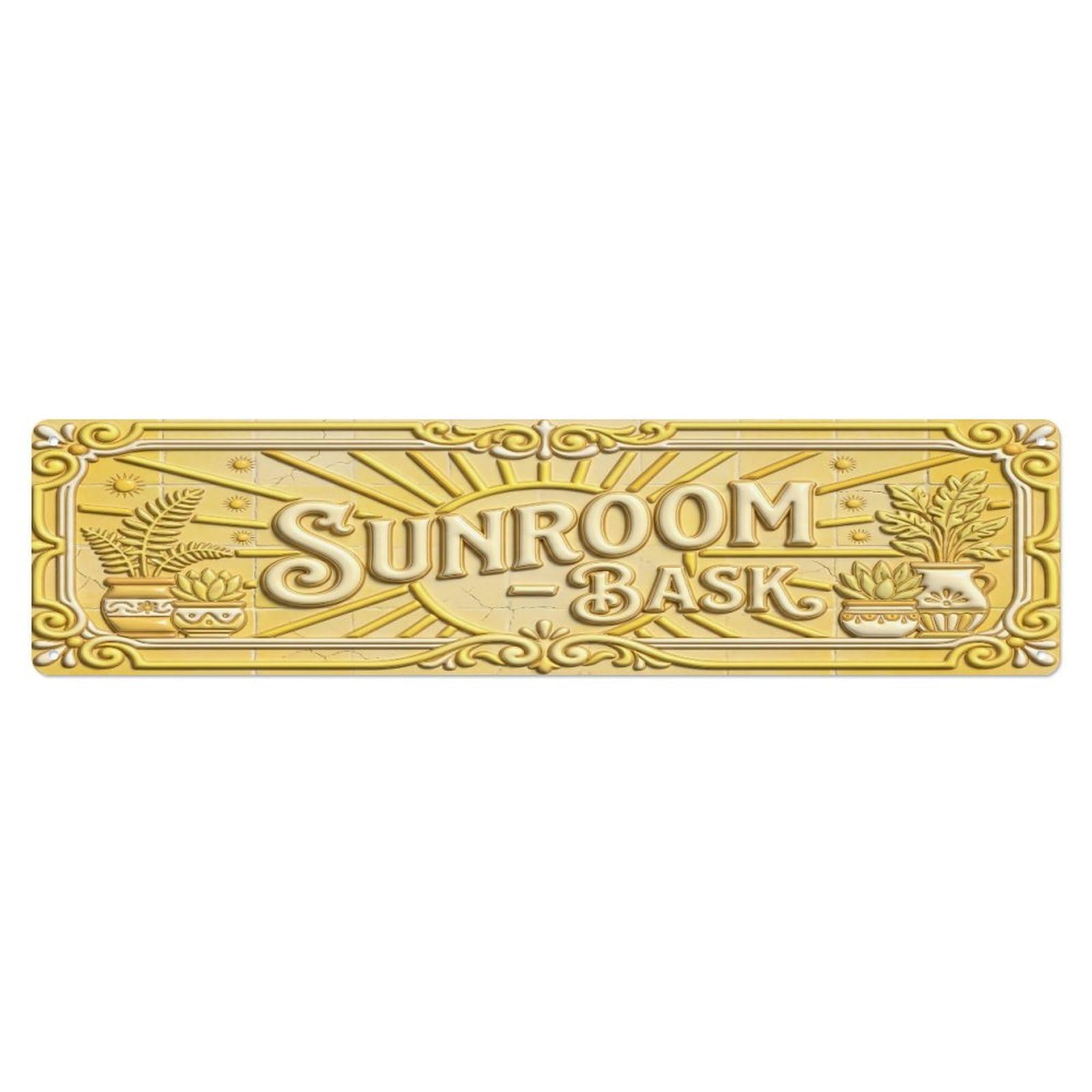 Metal Tin Sign Sunroom Light Grow Sunroom