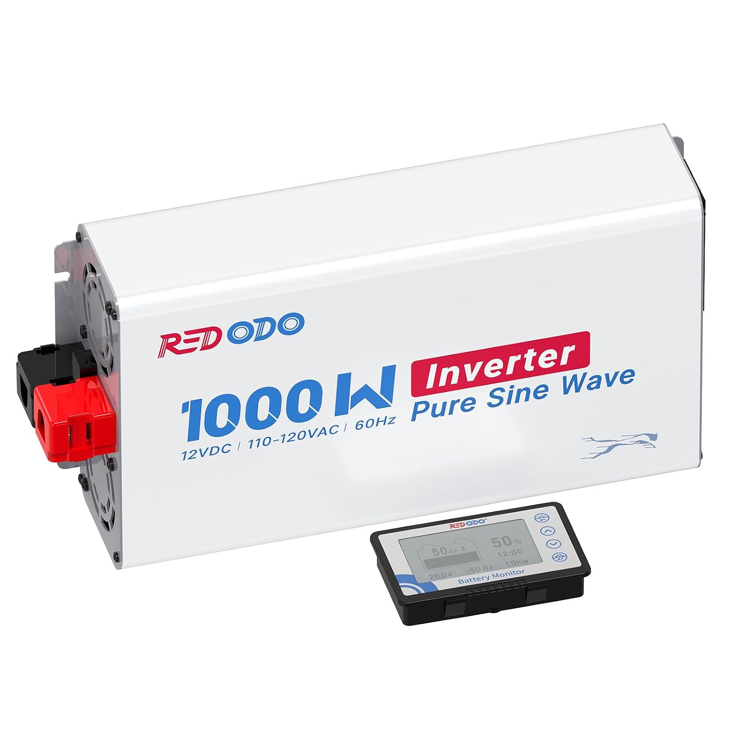 Redodo Pure Sine Wave Inverter 1000W Convert DC 12V to AC 110V and Battery Monitor with Shunt