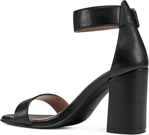 Miniatura 6 de Aerosoles Sandalias de tacón Lawrence para mujer, color negro, talla 9.5 ancha, Negro -