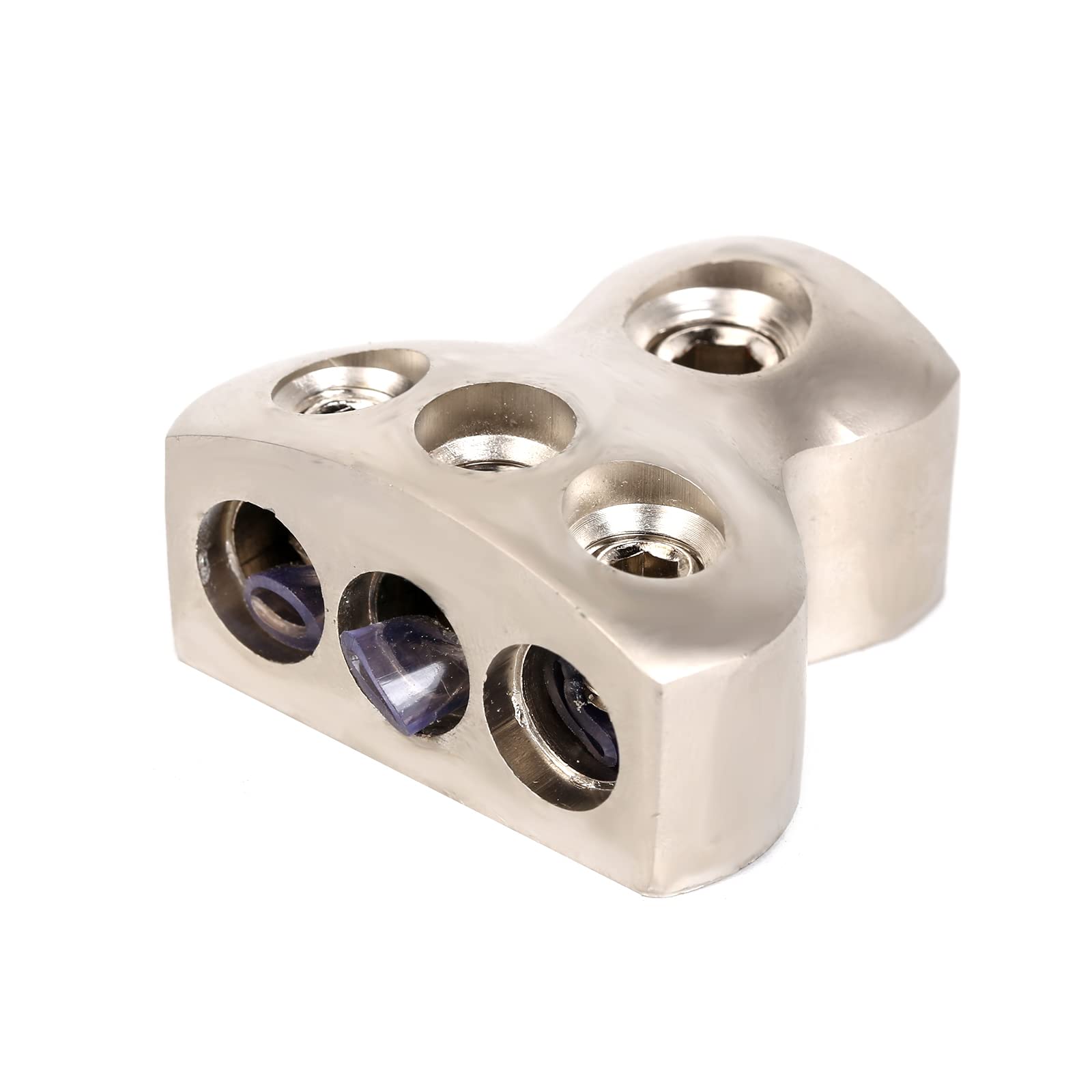 3 Way Power Distribution Block, 1x 0 Gauge In 3x 4 Gauge Out For Car Audio Connection Parts - View #3