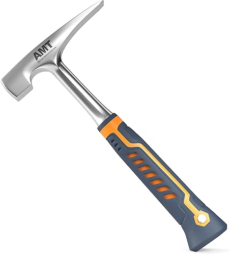 Miniatura 6 de AMERICAN MUTT TOOLS Martillo de ladrillo  Martillo de mampostería de 20 onzas con mango ergonómico  Martillo de piedra de masón, martillo de bloque,
