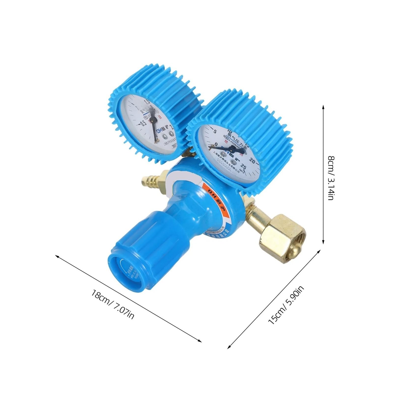 Zawór redukujący ciśnienie w cylindrze podwójny wyświetlacz odporny na wstrząsy regulator manometr reduktor ciśnienia powietrza do spawarki nurkowanie z akwalungiem