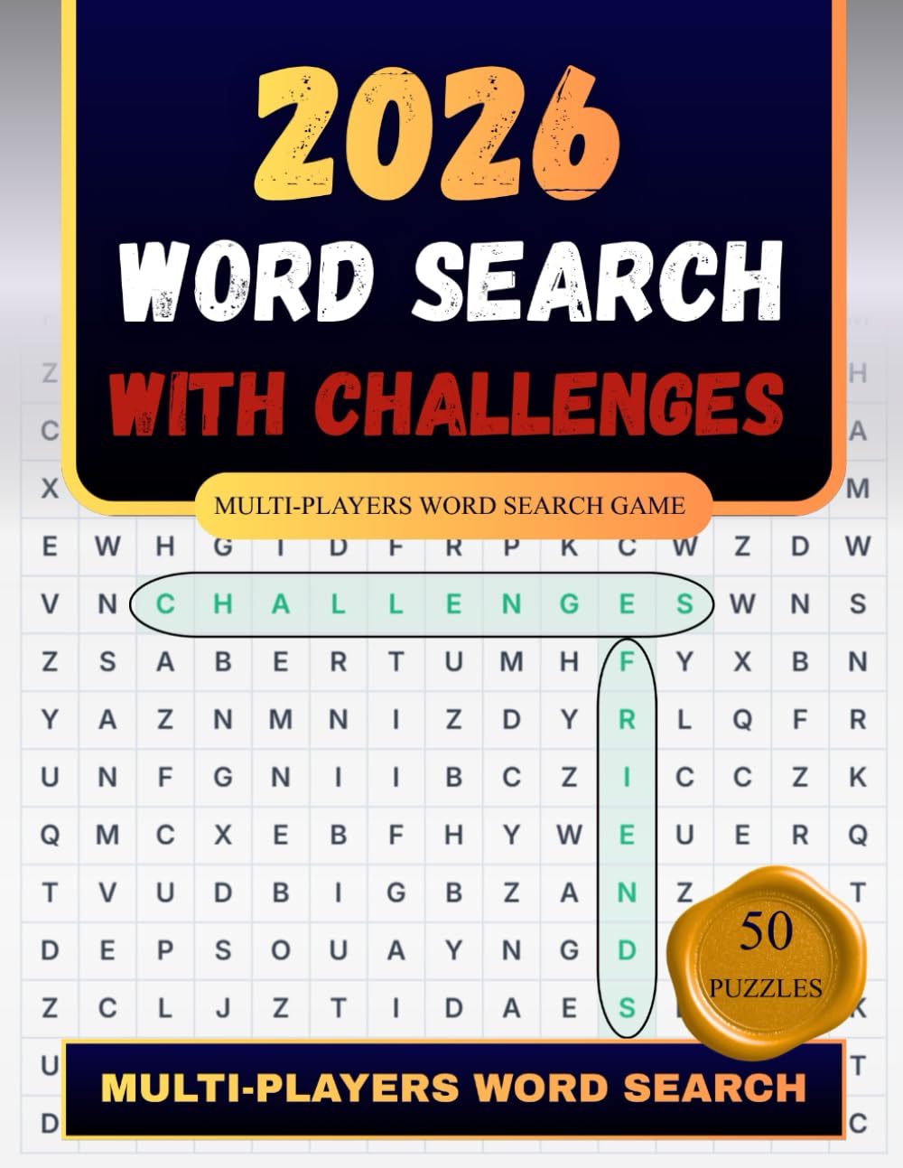 BIG 1000 New Words Word Search for Adults (with challenges): 50 Large Print Puzzles with Interesting Themes about the Year