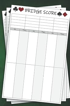 Bridge score Pads The Perfect Bride Score Sheets Book For Over 100 Games.