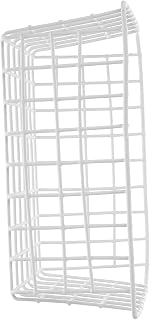 Iron Freezer Organizer Basket for Fruit and Ingredients, White