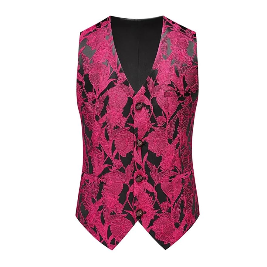 Men Wedding Textured Suit Banquet Party Dress 3 Piece Set Single Breasted Blazer+Vest+Pants Pnnrk S4