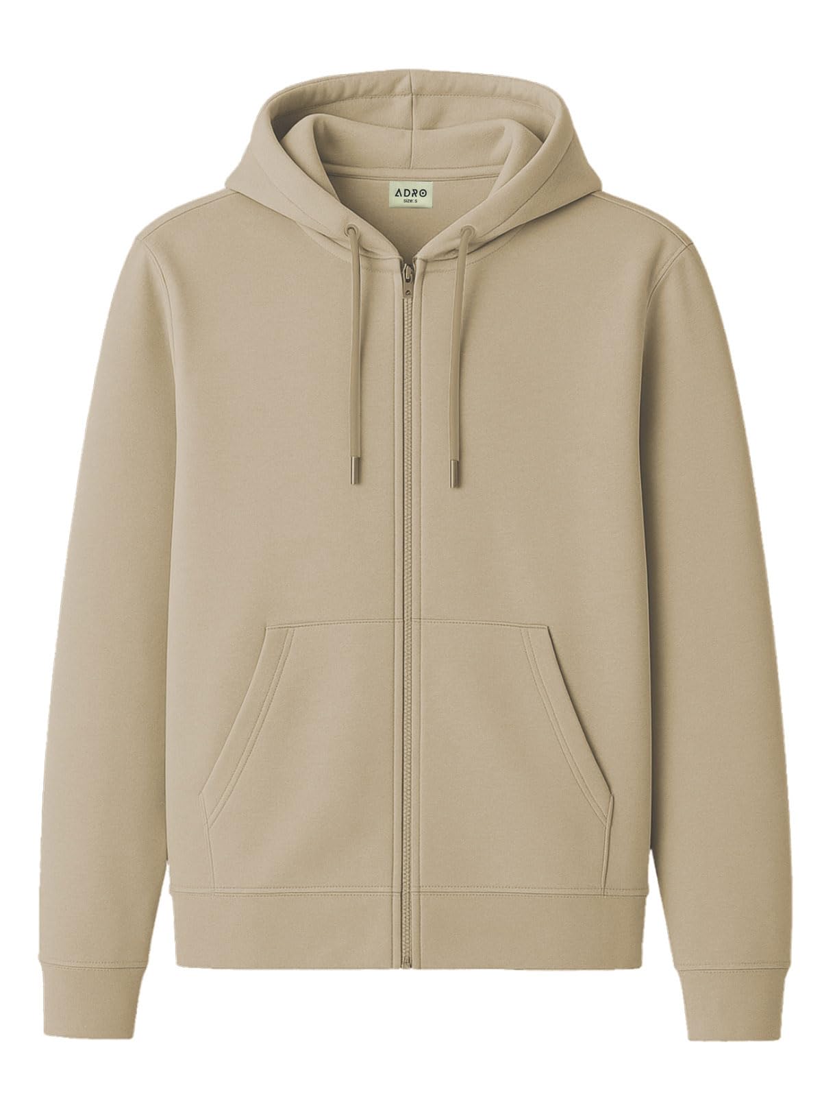 adro Men's Solid Cotton Zipper Hoodies-picture-21