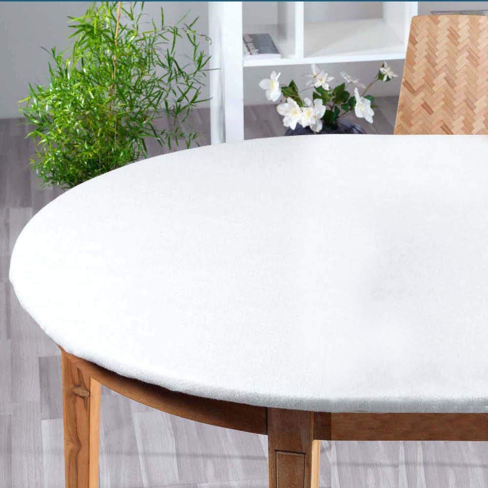 Sous-nappe ovale molleton tissu anti glisse pour table ovale 140 x 180 cm