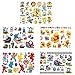 Qemsele Tatouage temporaires pour Enfant, 10 Sheet 200+ Pcs Enfant Tatouage éphémères, Autocollants De Tatouage pour Fille Garcon Favors Fête Fournitures Cadeaux Parti Sacs Remplisseur (Winnie)