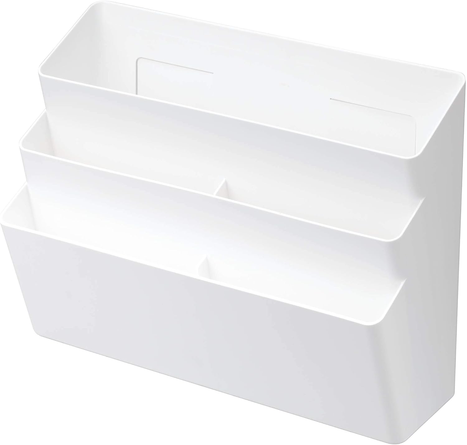 Magnetic Multipurpose White Storage Caddy with Multi-Pocket Design