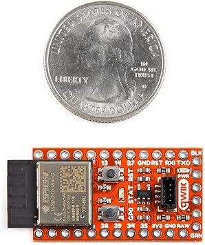 SparkFun ESP32 Qwiic Pro Mini - ESP32-PICO-V3-02 Embedded, Xtensa Dual-core 32-bit LX6 microprocessor, Operating Voltage: 3.0-3.6V, Board Dimensions: 1.5in x 0.70in